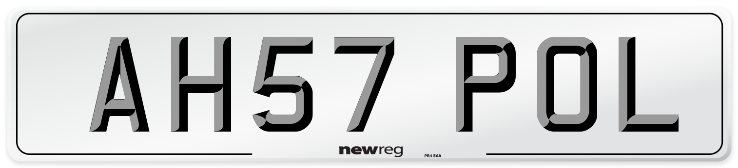 AH57 POL Number Plate from New Reg